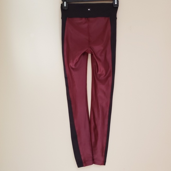 carbon38 breaker metallic wine leggings high rise - Picture 3 of 6